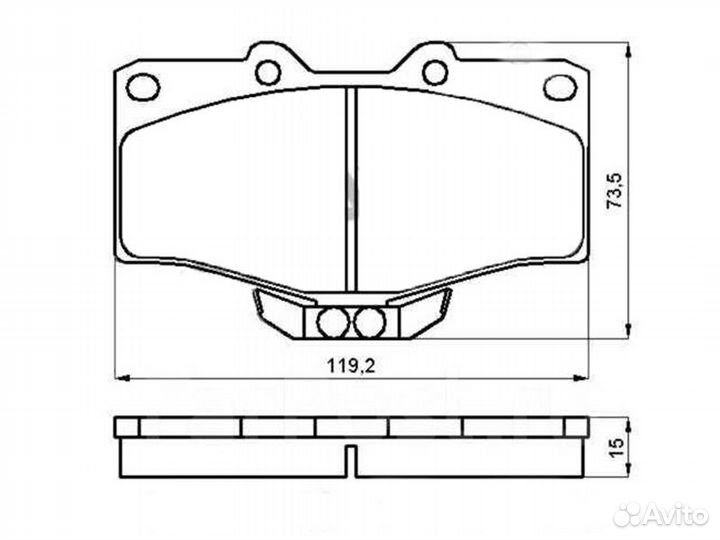 Колодки тормозные перед toyota land cruiser prado