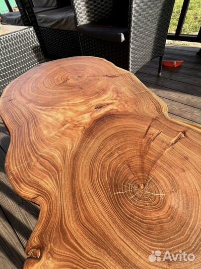 Сухие ровные торцевые спилы слэбы дуб карагач лофт