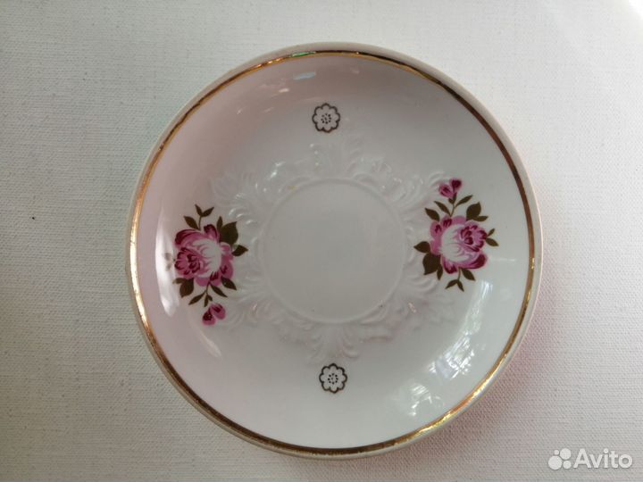 Чайные блюдца СССР, 3 штуки, советский фарфор