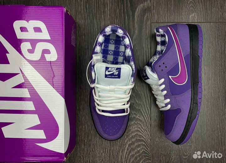 Кроссовки nike sb dunk low purple lobster