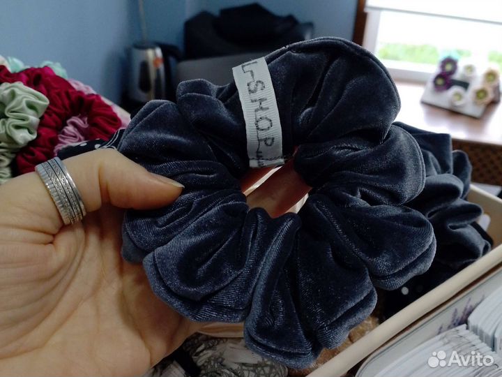 Резинки для волос бархат, атлас, хлопок
