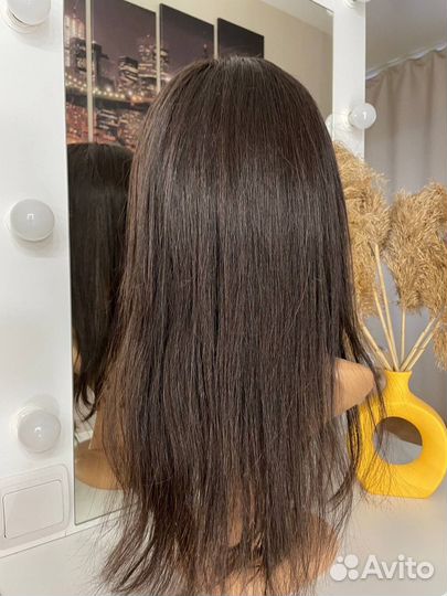 Парик на сетке из натуральных волос