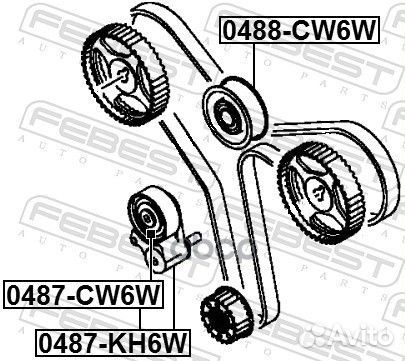 Ролик натяжителя ремня грм 0487CW6W Febest