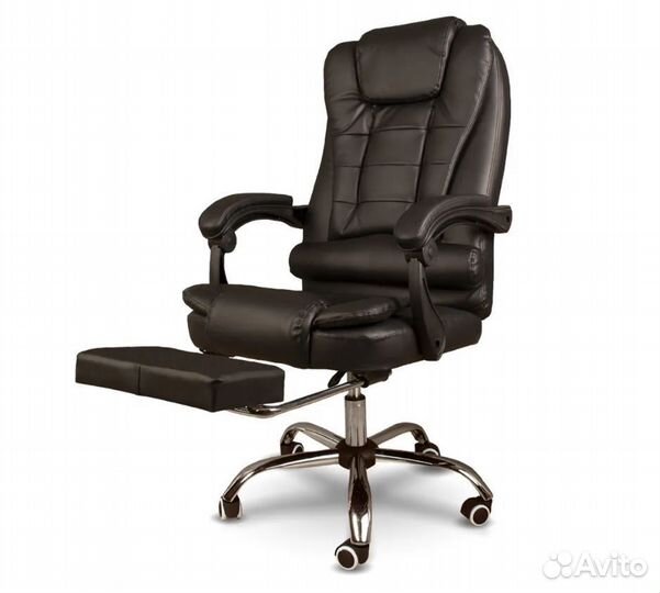 Кресло офисное с массажем - Черное