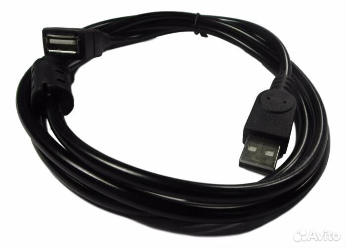 USB удлинитель 1.5 метра Черный
