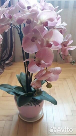 Исскуственная орхидея в горшке