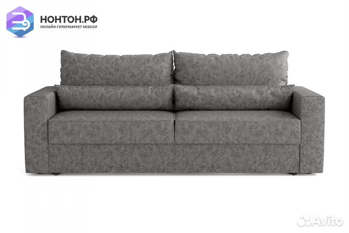 Диван еврокнижка Томас 3-х местный серый