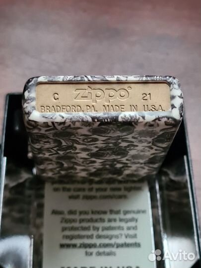 Zippo. Skulls/Черепа. Светящаяся. Коллекц.NEW