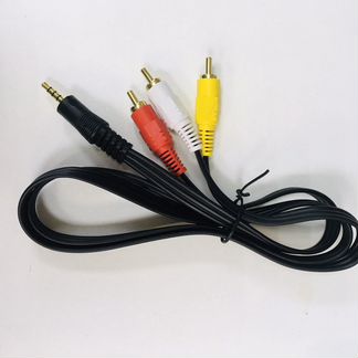 Кабель Jack 3.5 мм вилка - 3xRCA вилка,1 м