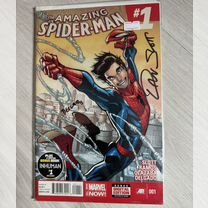 Amazing spider man #1 с автографом Дэна Слотта