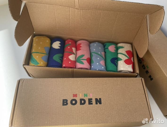 Носки цветочки 7 пар новые Boden, 26,5-40,5