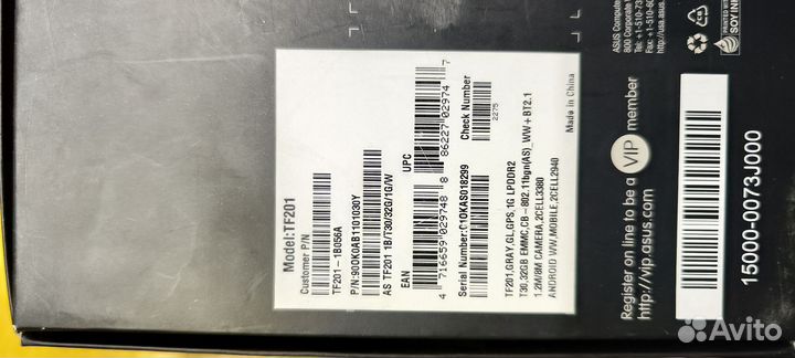Планшет asus TF201