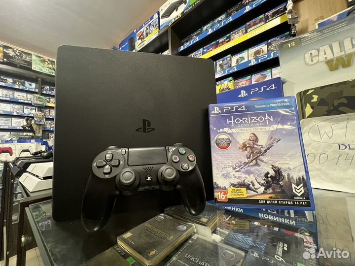 Sony PS4 Slim 1TB с игрой Horizon
