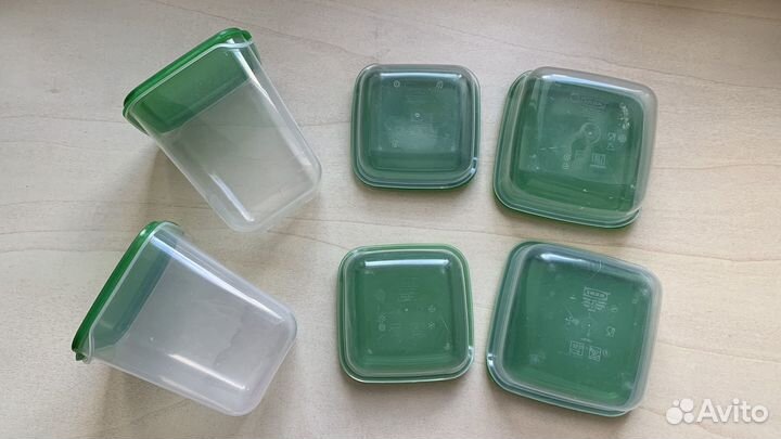 Контейнеры пластиковые пищевые IKEA «Прута» 6 шт