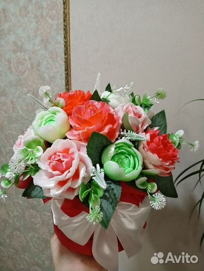 Букет из мыльных роз