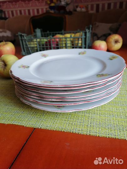 Тарелки советские плоские большие 6 шт