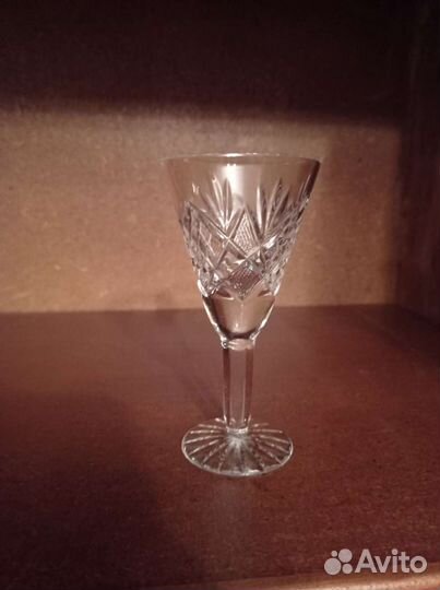 Рюмки хрустальные 6 шт, ретро, времён СССР