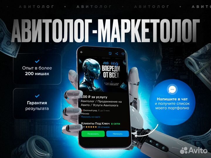 Авитолог. Услуги авитолога. Продвижение на Авито