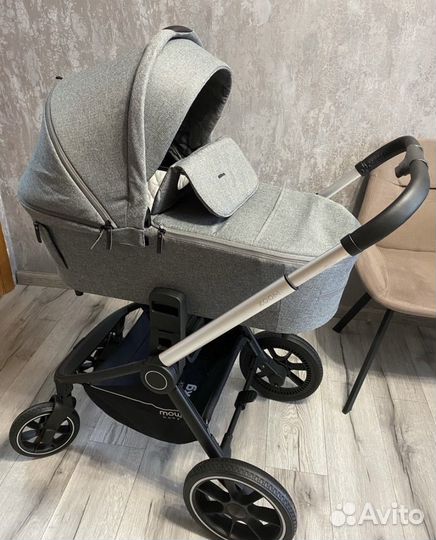 Коляска 2 в 1 mowbaby zoom silver beige