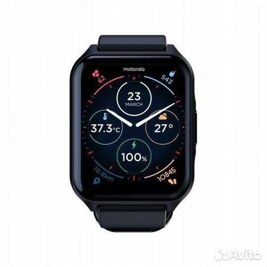 Умные часы Motorola Moto Watch 70 черные, с черным