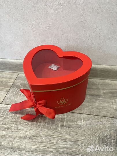 Коробка подарочная сердце раздвижная для цветов