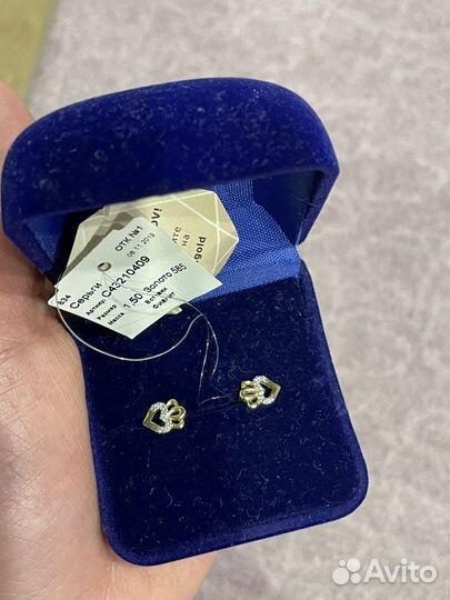 Золотые серьги детские