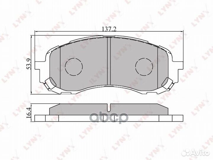 Колодки тормозные дисковые перед BD7102 LYN