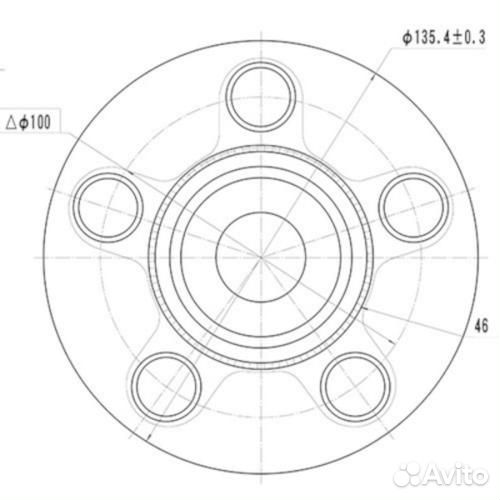 Zikmar Z89204R Ступица колеса chrysler cirrus/ sering/ dodge stratus 98-06 зад