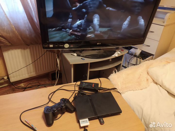 Sony playstation 2 ps2 fmcb USB 64GB+Игры