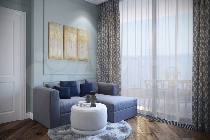 1-к. апартаменты, 45,6 м², 3/11 эт.