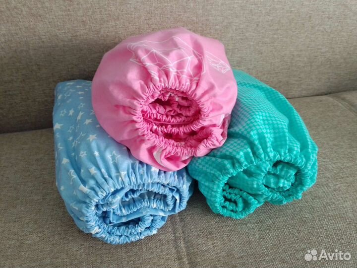 Простыня на резинке в детскую кроватку