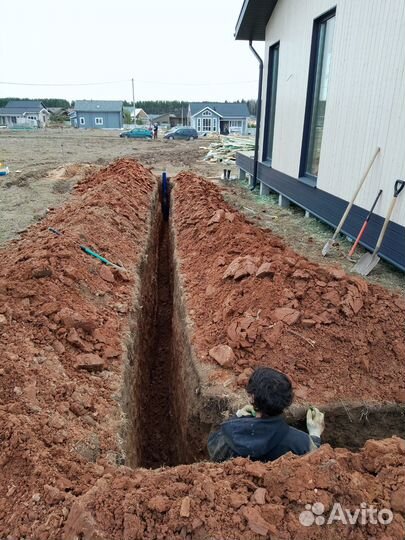 Земляные работы ручной Копка траншей вручную