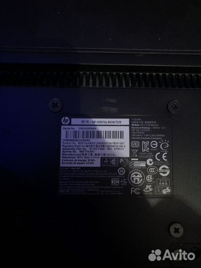 Монитор hp 20 дюймов