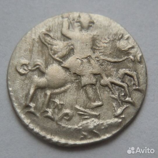 Копейка 1718 года. Серебряная. Петр 1. Редкая