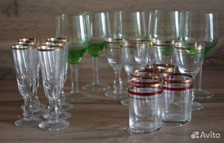 Рюмки и стопки ссср. Позолота
