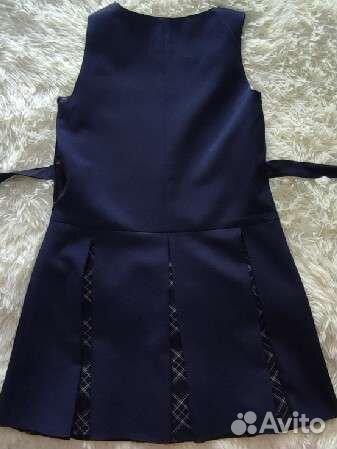 Сарафан школьный синий 134