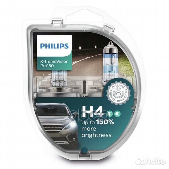 Лампа Philips H4 12V 60/55W X-treme Vision Pro1