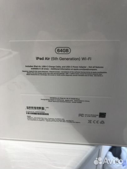 Новый iPad Air 5 2022 M1 Wi-Fi 64GB Blue