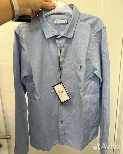 Рубашка голубая (92- 122)