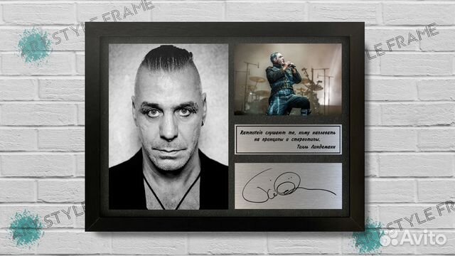Тилль Линдеманн Rammstein автограф на металле