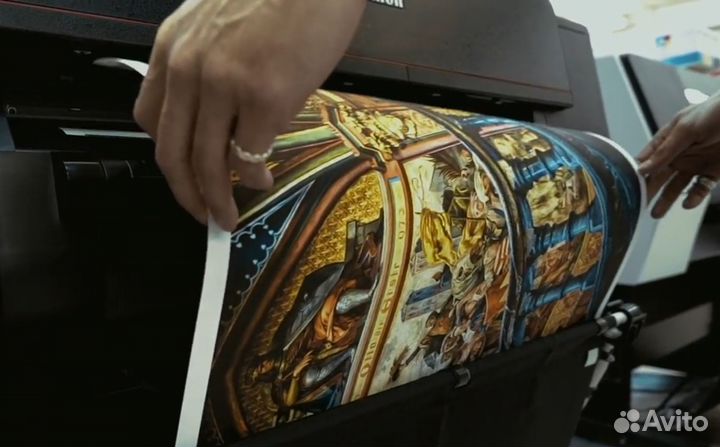 Печатный станок для холстов, плёнок, банера, бумаг