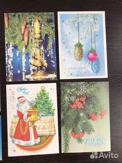 Открытки новогодние советские СССР