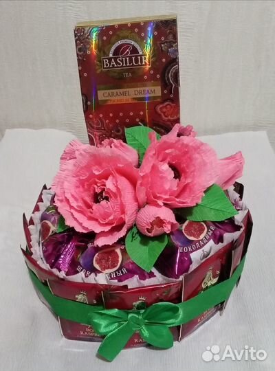 Букеты из конфет, чая, шоколада, игрушек