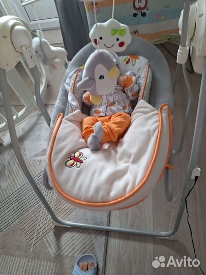 Детские электронные качели шезлонг