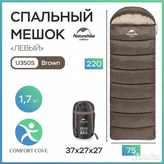 Спальные мешки Naturehike U350