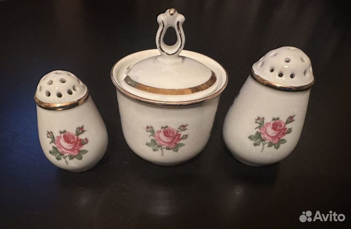 Солонка, перечница и горчичница Kahla, ГДР