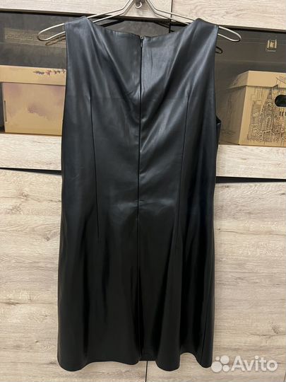 Кожаный сарафан женский