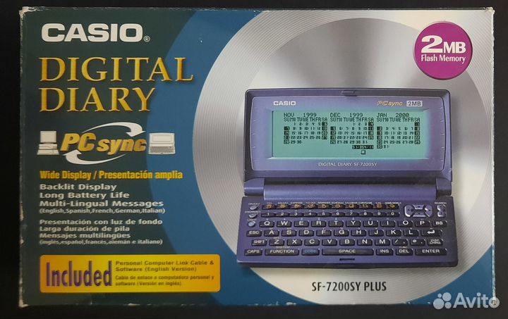 Электронная записная книжка casio SF-7200SY винтаж