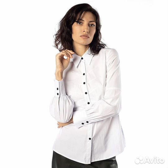 Блуза однотонная из хлопка