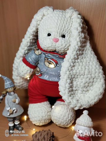 Плюшевый заяц ручной работы